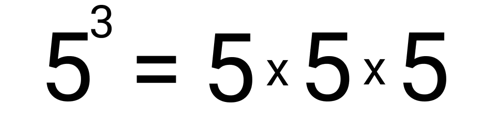 An image showing the easy way to calculate an exponent by writing it out.